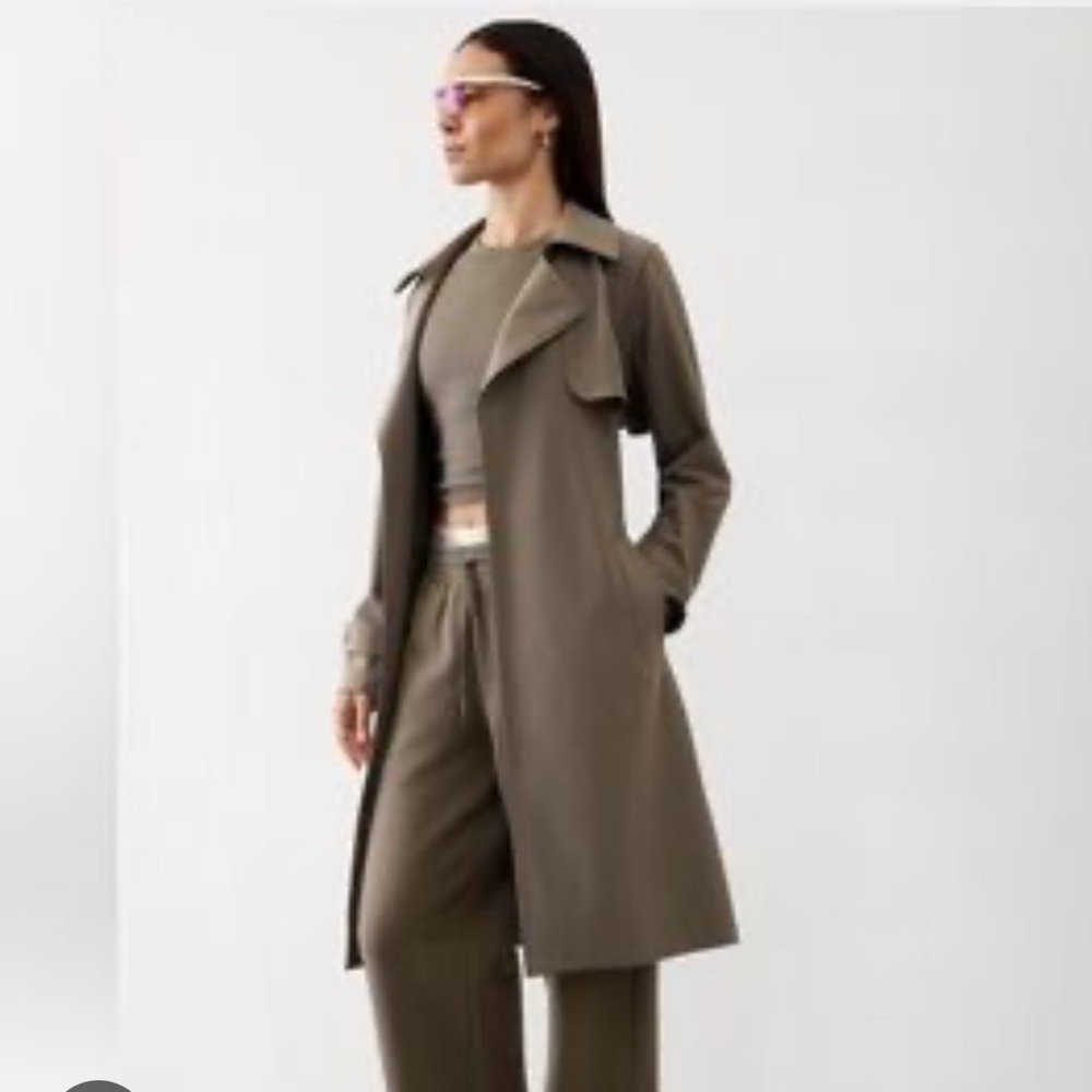 Athleta Olive Green Trench Coat